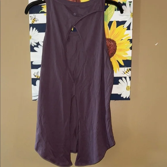 Women's Purple Sleeveless Crz Yoga Tank L - Picture 5 of 7